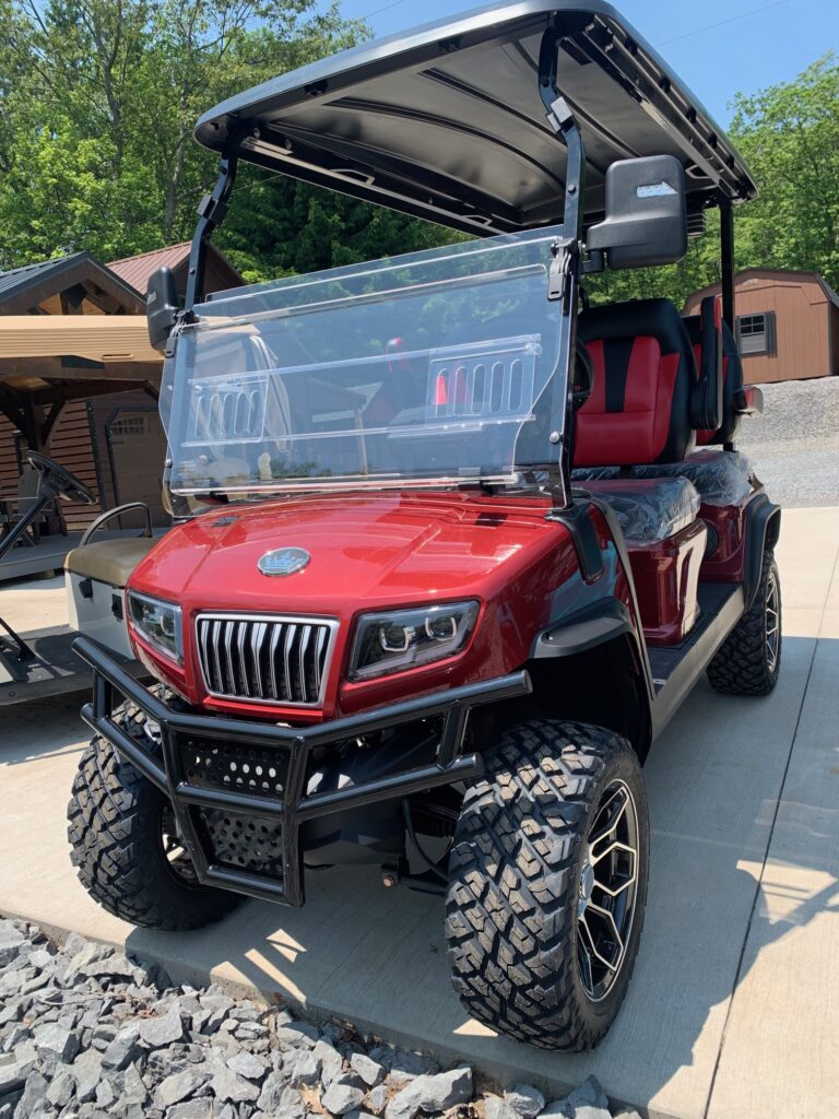red evolution electric golf cart maverick 4 model