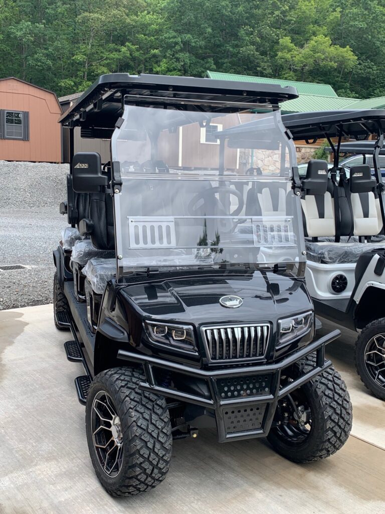 black evolution electric golf cart maverick 6 plus model