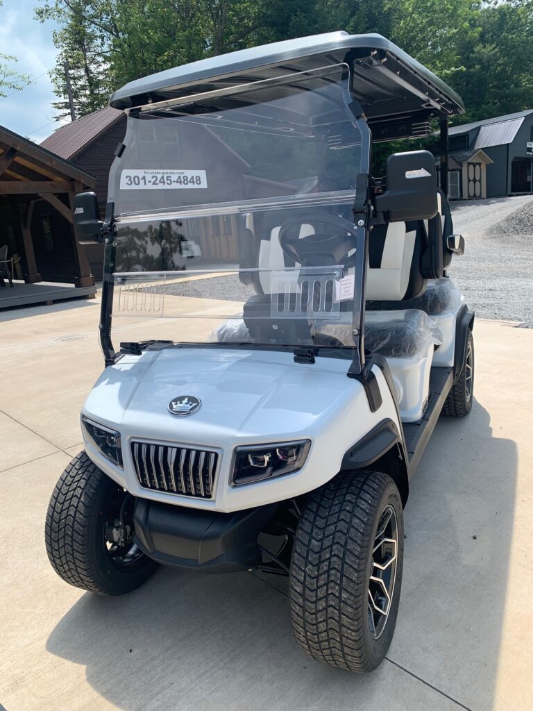 white evolution electric golf cart ranger model