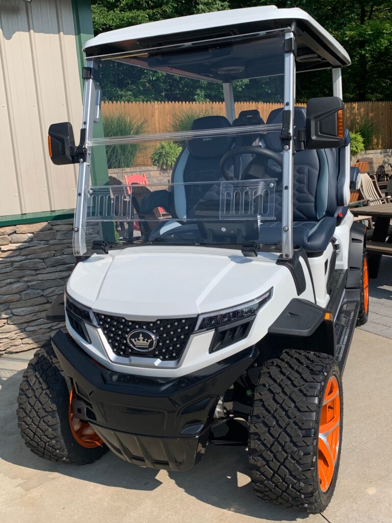 white evolution electric golf cart d-max model