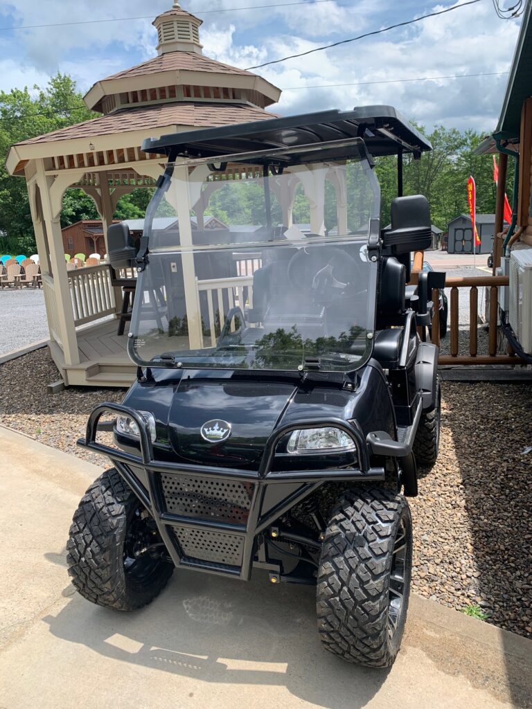 black evolution electric golf cart forester 4 plus model